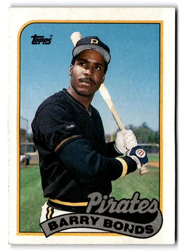 Original gloss Barry Bonds baseball card from 1989 Topps #620 with excellent Pirates condition