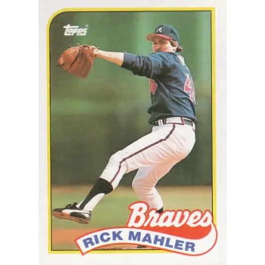 1989 Topps #621 Rick Mahler NM-MT Atlanta Braves Baseball Card - Baseball Card Single