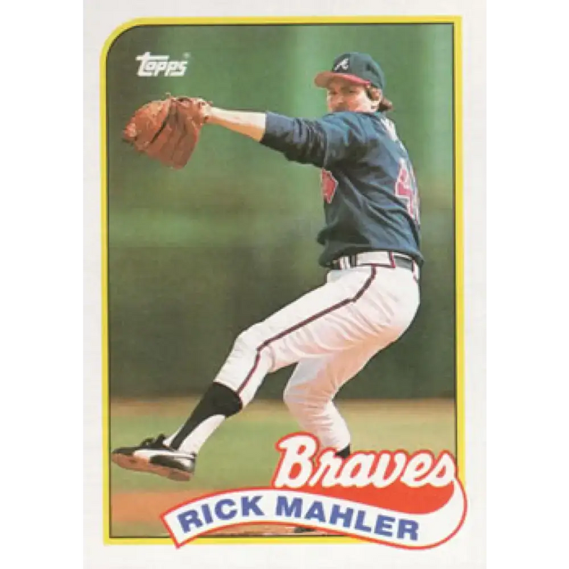 1989 Topps #621 Rick Mahler NM-MT Atlanta Braves Baseball Card - Baseball Card Single