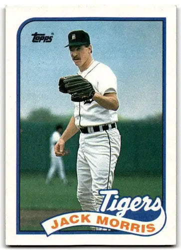 Original gloss Jack Morris baseball card from 1989 Topps NM Near Mint Tigers