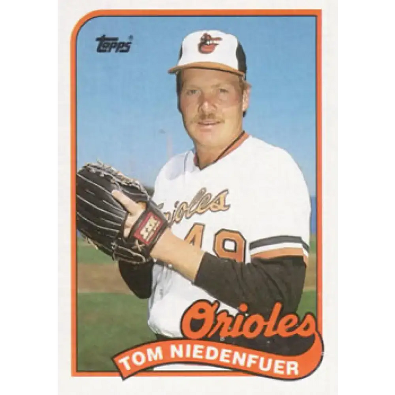 1989 Topps #651 Tom Niedenfuer NM-MT Baltimore Orioles Baseball Card - Baseball Card Single