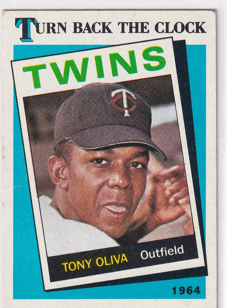 1989 TOPPS #665 TONY OLIVA TURN BACK THE CLOCK- MINNESOTA TWINS - Baseball Card Single