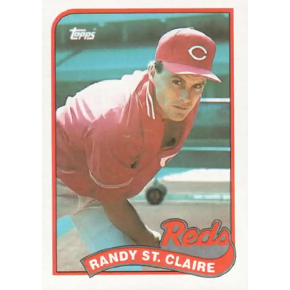 1989 Topps #666 Randy St. Claire NM-MT Cincinnati Reds Baseball Card - Baseball Card Single