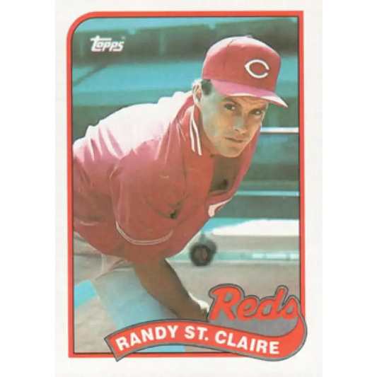 1989 Topps #666 Randy St. Claire NM-MT Cincinnati Reds Baseball Card - Baseball Card Single