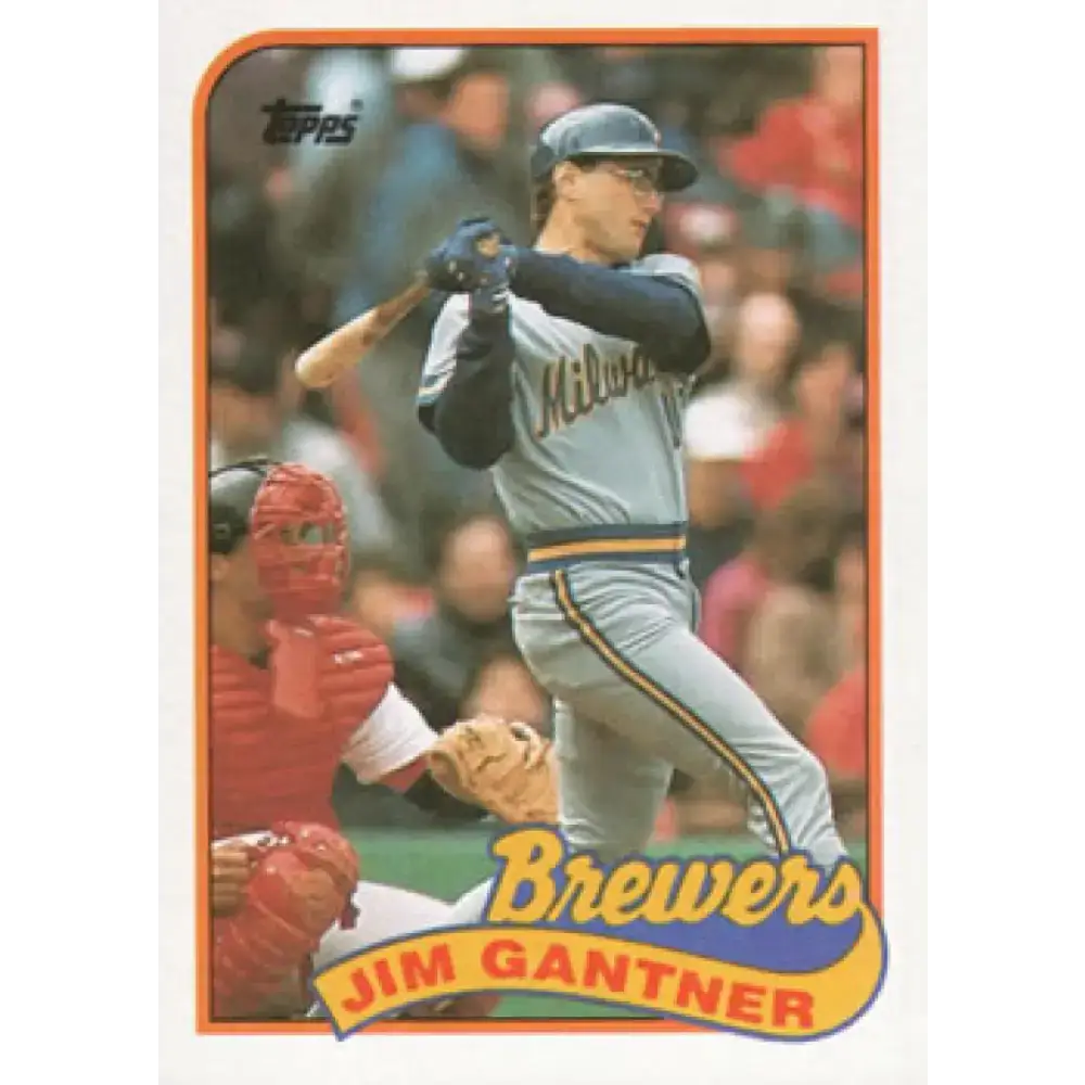 1989 Topps #671 Jim Gantner NM-MT Milwaukee Brewers Baseball Card - Baseball Card Single