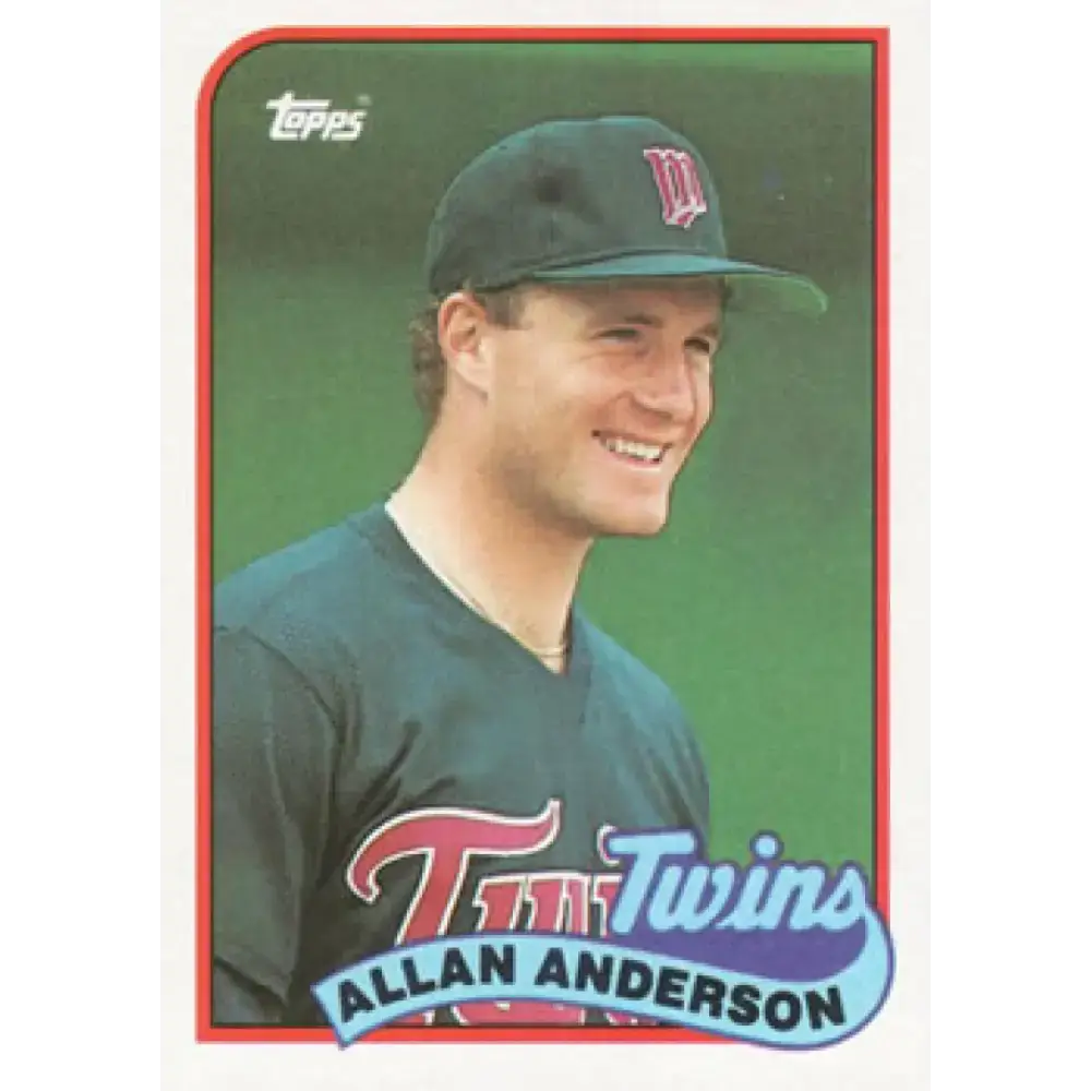 1989 Topps #672 Allan Anderson NM-MT Minnesota Twins Baseball Card - Baseball Card Single