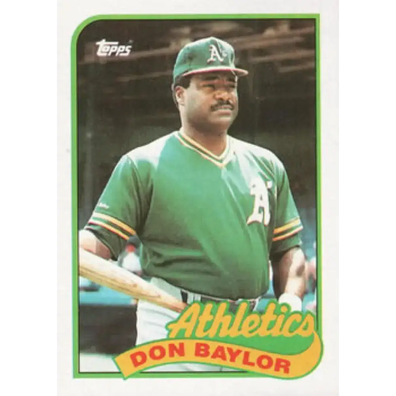 1989 Topps #673 Don Baylor NM-MT Oakland Athletics Baseball Card - Baseball Card Single