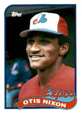 Otis Nixon baseball card from 1989 Topps #674 showcasing Otis Nixon memorabilia