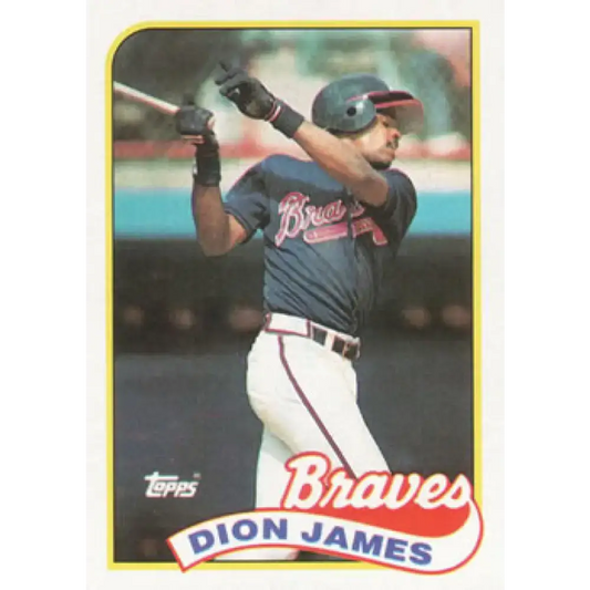1989 Topps #678 Dion James NM-MT Atlanta Braves Baseball Card - Baseball Card Single