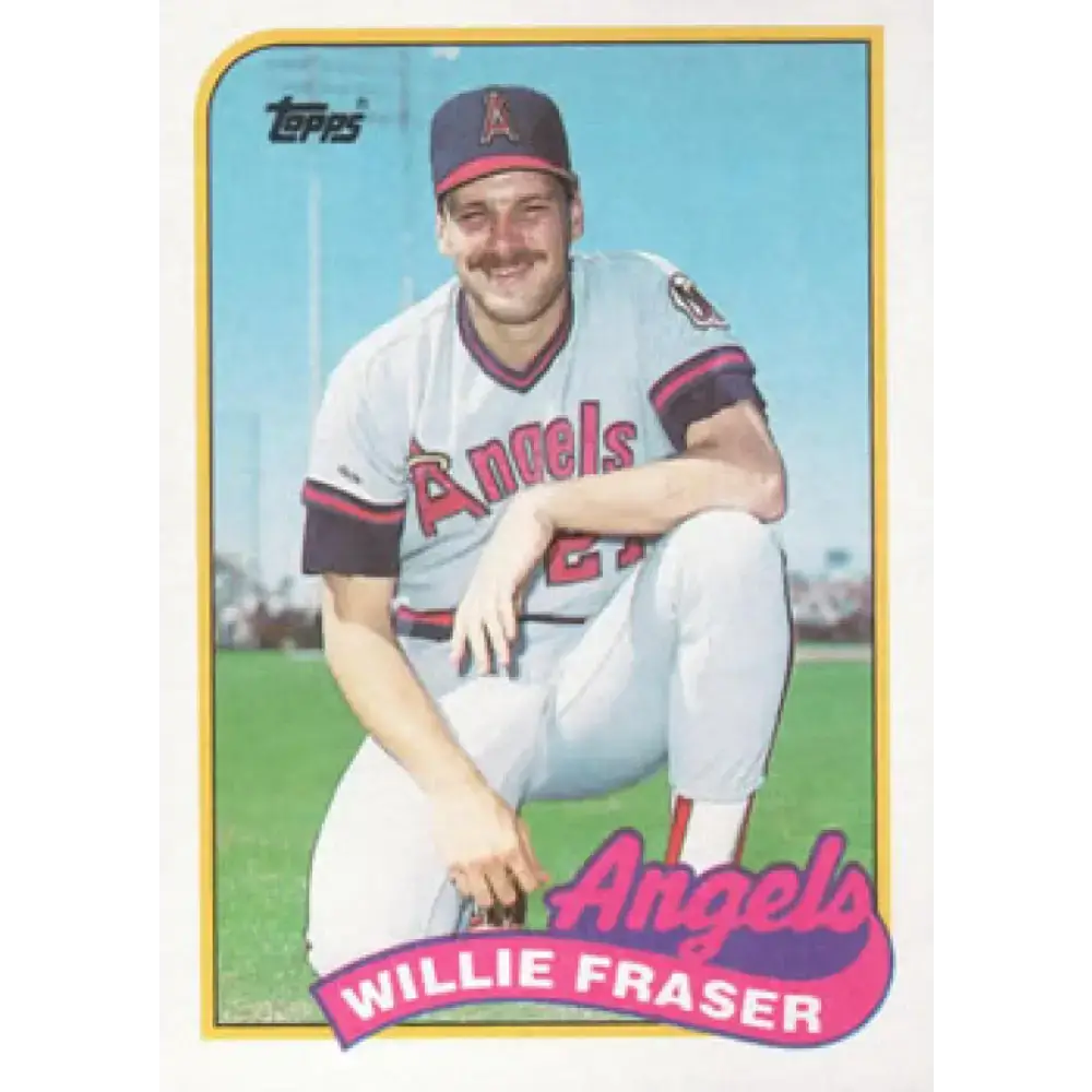 1989 Topps #679 Willie Fraser NM-MT California Angels Baseball Card - Baseball Card Single