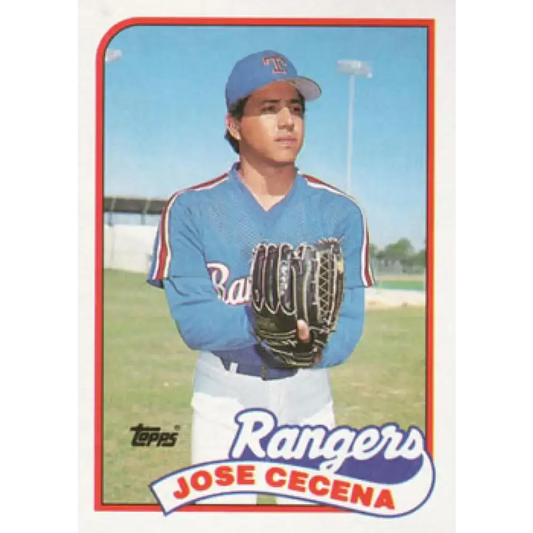 1989 Topps #683 Jose Cecena NM-MT RC Rookie Texas Rangers Baseball Card - Baseball Card Single