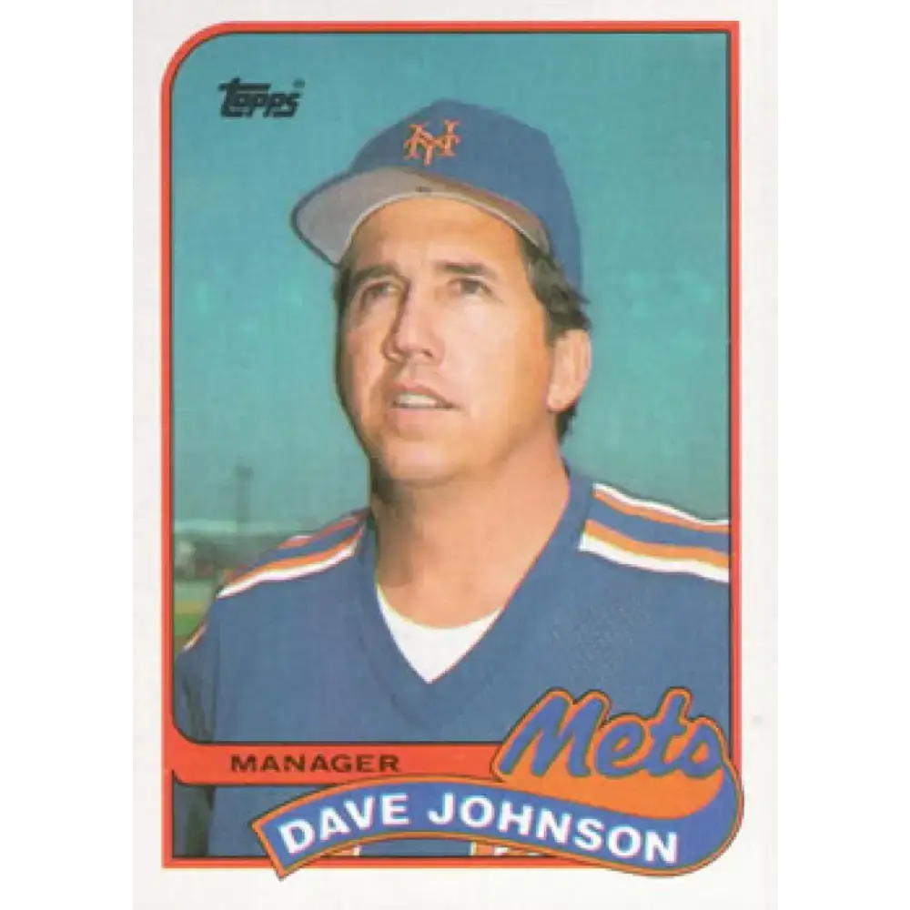 1989 Topps #684 Dave Johnson MG NM-MT New York Mets Baseball Card - Baseball Card Single