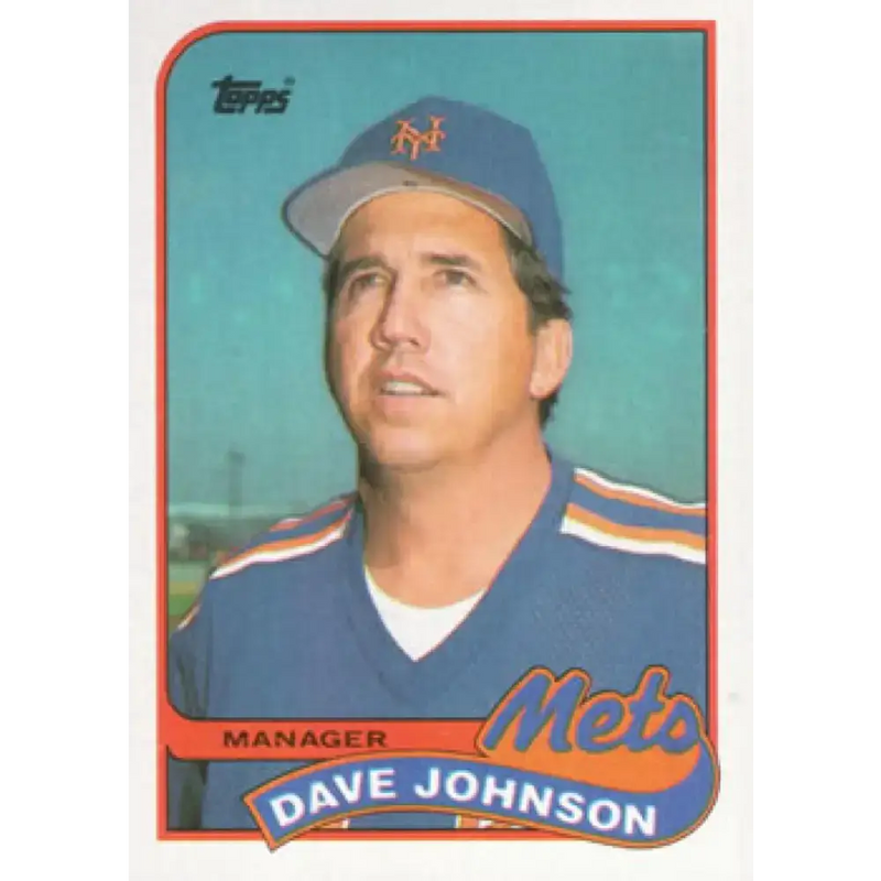1989 Topps #684 Dave Johnson MG NM-MT New York Mets Baseball Card - Baseball Card Single