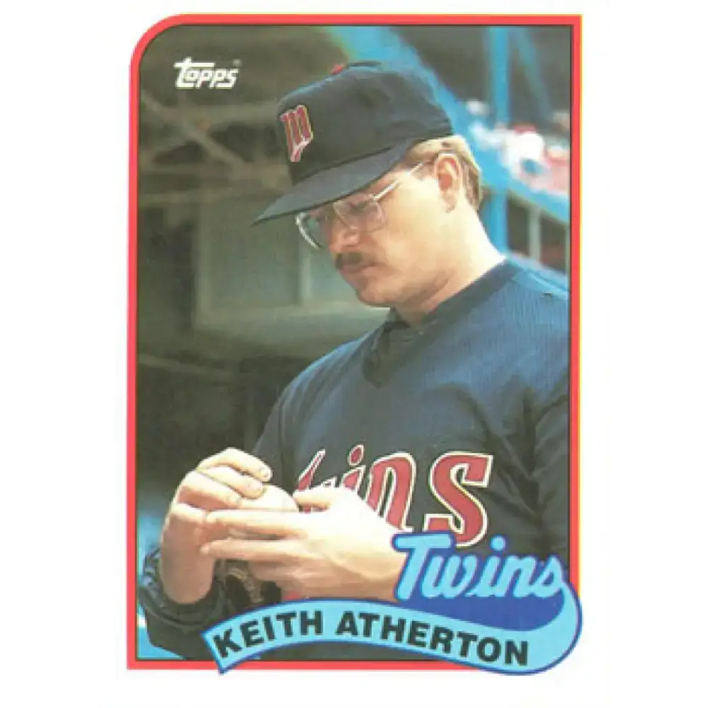 1989 Topps #698 Keith Atherton NM-MT Minnesota Twins Baseball Card - Baseball Card Single
