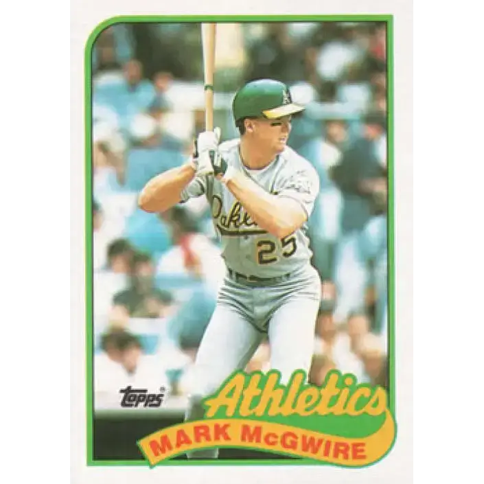 1989 Topps #70 Mark McGwire NM-MT Oakland Athletics Baseball Card - Baseball Card Single