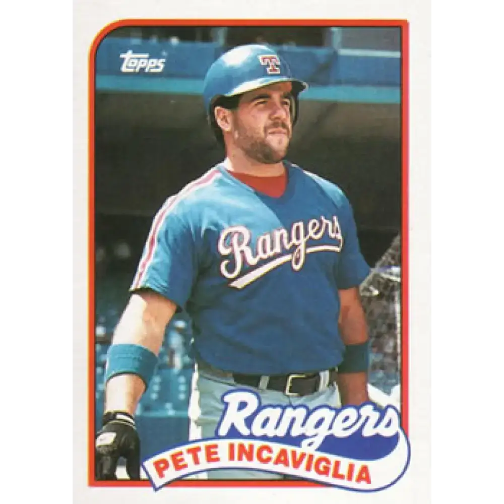 1989 Topps #706 Pete Incaviglia NM-MT Texas Rangers Baseball Card - Baseball Card Single