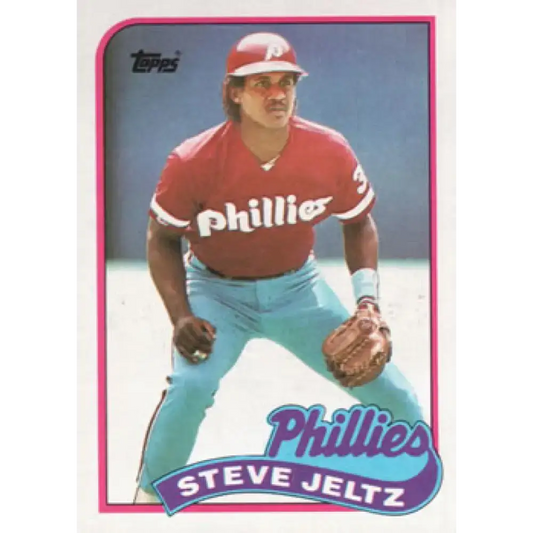 1989 Topps #707 Steve Jeltz NM-MT Philadelphia Phillies Baseball Card - Baseball Card Single