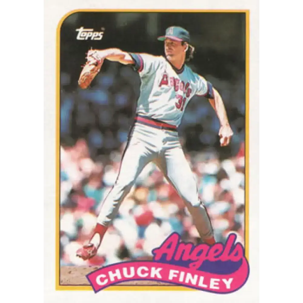 1989 Topps #708 Chuck Finley NM-MT California Angels Baseball Card - Baseball Card Single