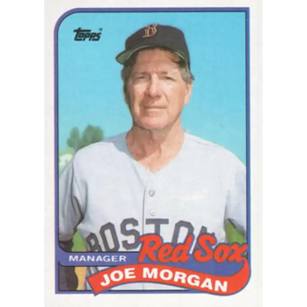 1989 Topps #714 Joe Morgan MG NM-MT Boston Red Sox Baseball Card - Baseball Card Single