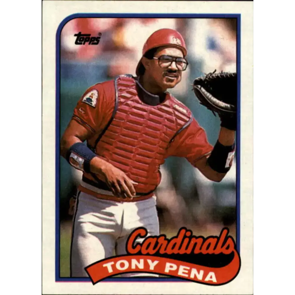 1989 Topps #715 Tony Pena NM-MT St. Louis Cardinals Baseball Card - Baseball Card Single