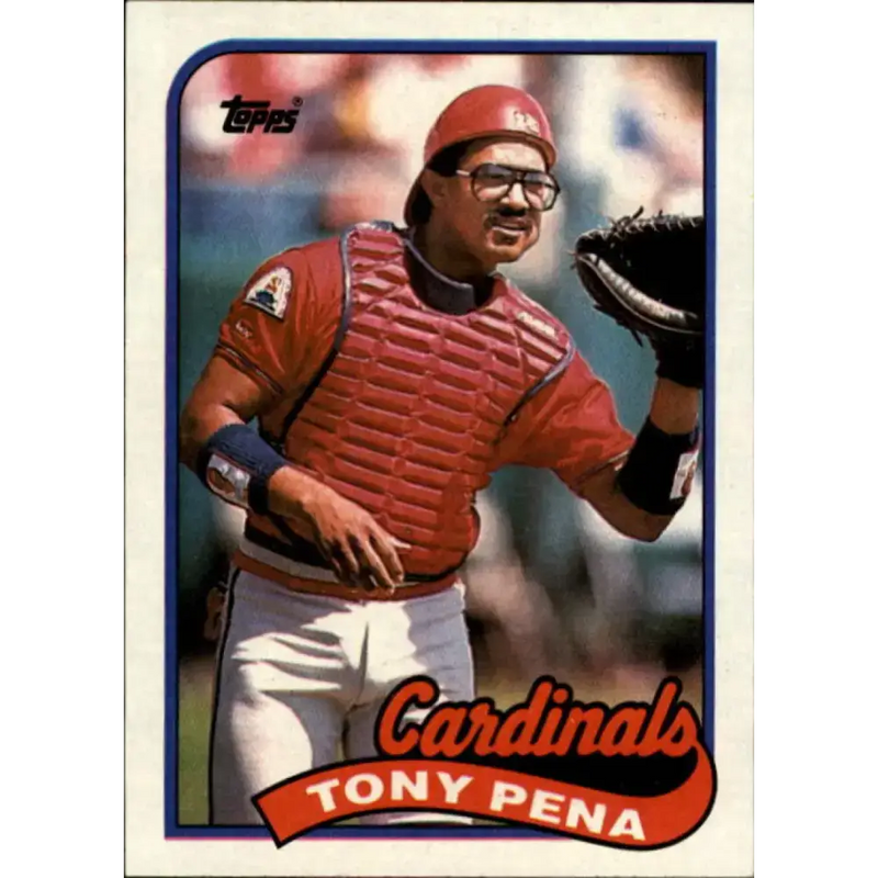 1989 Topps #715 Tony Pena NM-MT St. Louis Cardinals Baseball Card - Baseball Card Single