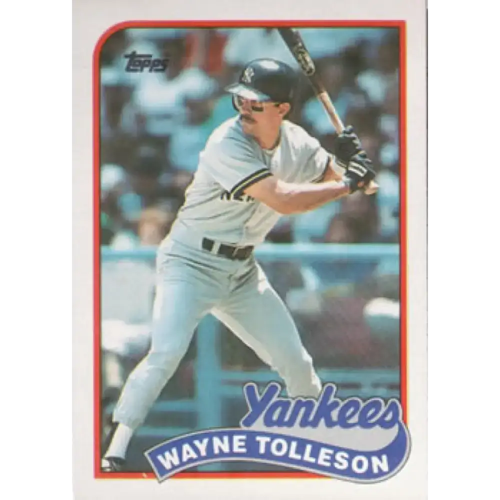 1989 Topps #716 Wayne Tolleson NM-MT New York Yankees Baseball Card - Baseball Card Single