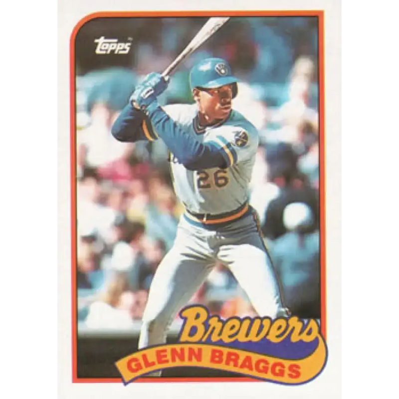 1989 Topps #718 Glenn Braggs NM-MT Milwaukee Brewers Baseball Card - Baseball Card Single