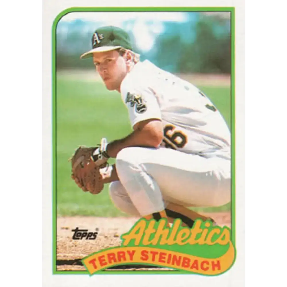 1989 Topps #725 Terry Steinbach NM-MT Oakland Athletics Baseball Card - Baseball Card Single