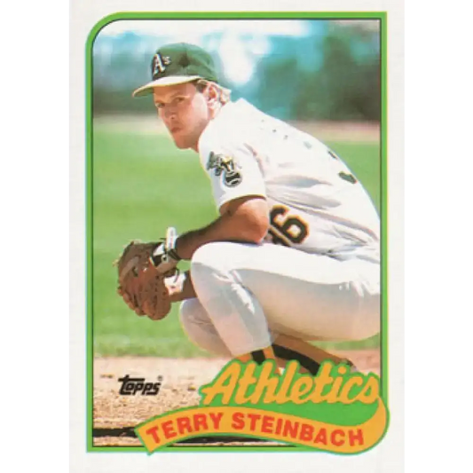 1989 Topps #725 Terry Steinbach NM-MT Oakland Athletics Baseball Card - Baseball Card Single