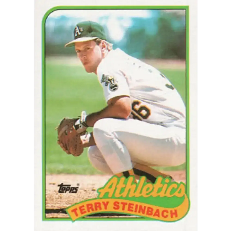 1989 Topps #725 Terry Steinbach NM-MT Oakland Athletics Baseball Card - Baseball Card Single
