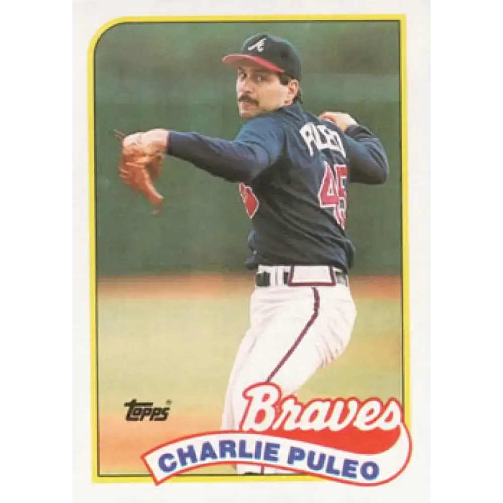 1989 Topps #728 Charlie Puleo NM-MT Atlanta Braves Baseball Card - Baseball Card Single
