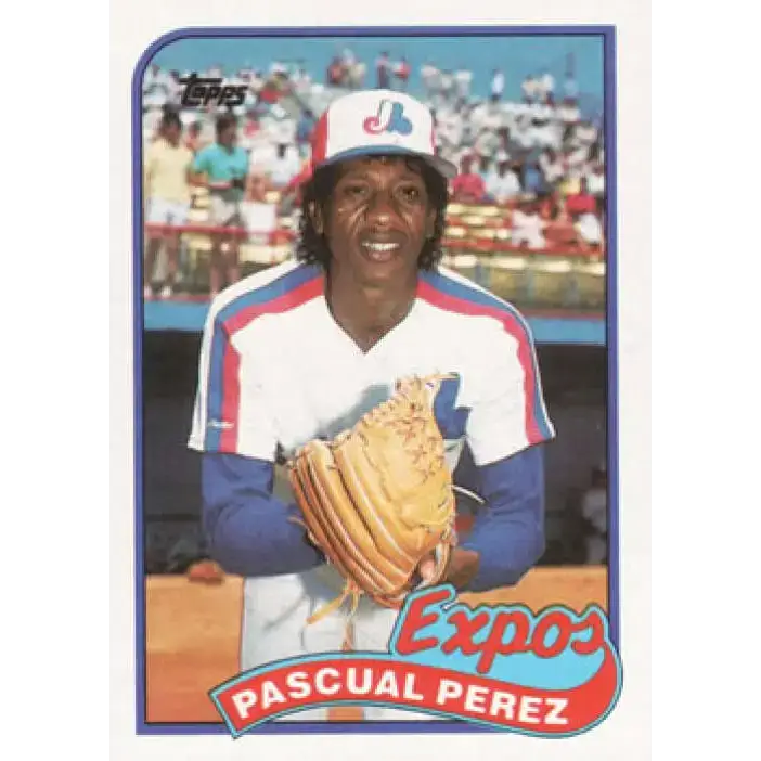 1989 Topps #73 Pascual Perez NM-MT Montreal Expos Baseball Card - Baseball Card Single