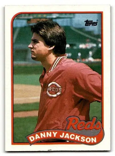 Original gloss 1989 Topps Danny Jackson Cincinnati Reds baseball card image