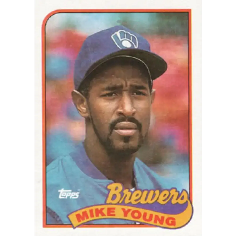 1989 Topps #731 Mike Young NM-MT Milwaukee Brewers Baseball Card - Baseball Card Single