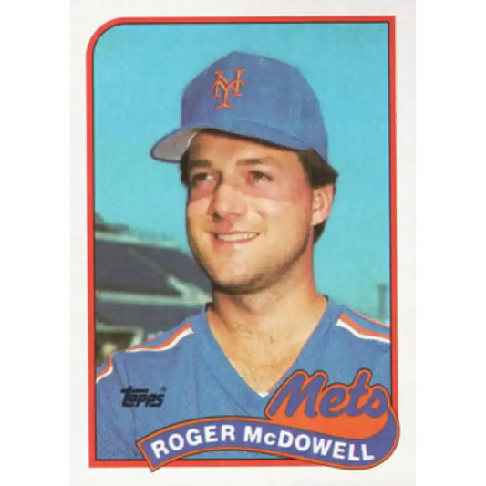 1989 Topps #735 Roger McDowell NM-MT New York Mets Baseball Card - Baseball Card Single