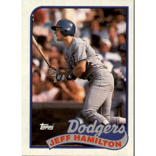 1989 Topps #736 Jeff Hamilton NM-MT Los Angeles Dodgers Baseball Card - Baseball Card Single