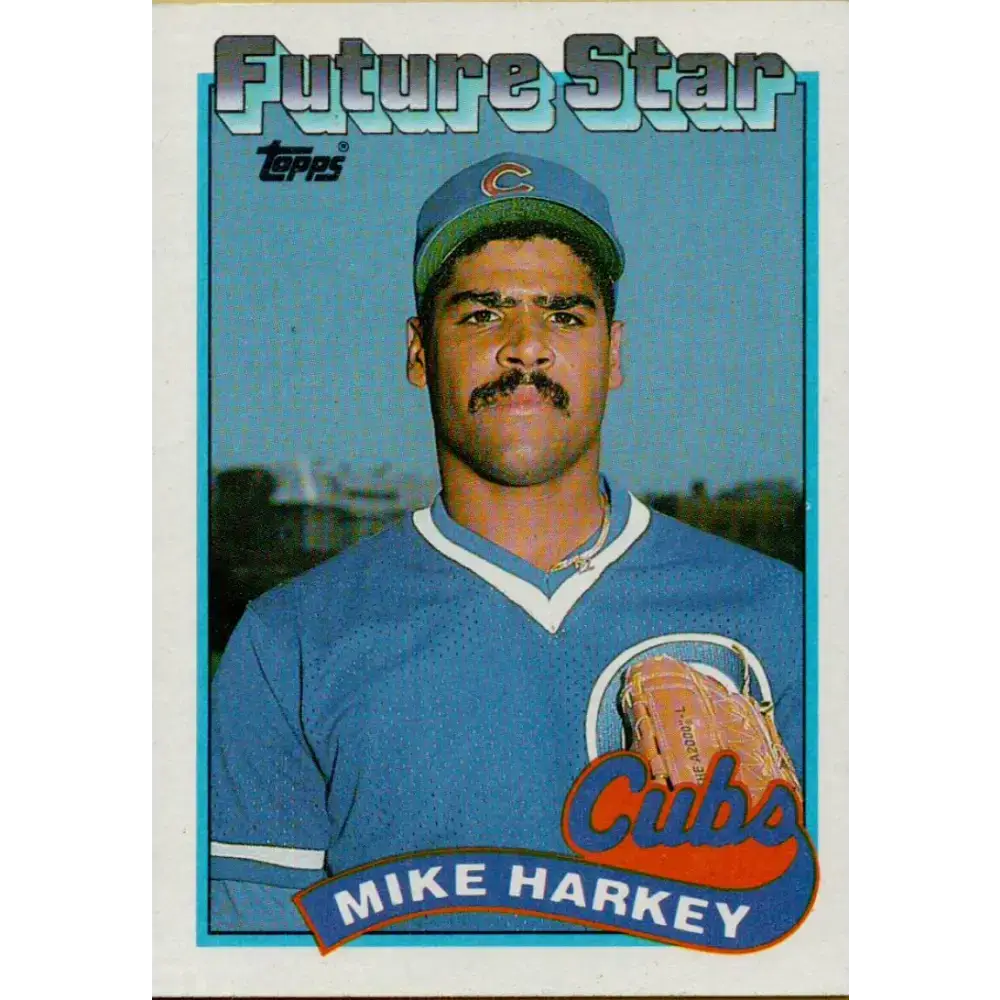 1989 Topps #742 Mike Harkey FS NM-MT RC Rookie Chicago Cubs Baseball Card - Baseball Card Single