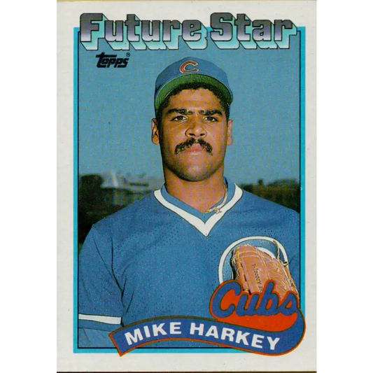1989 Topps #742 Mike Harkey FS NM-MT RC Rookie Chicago Cubs Baseball Card - Baseball Card Single