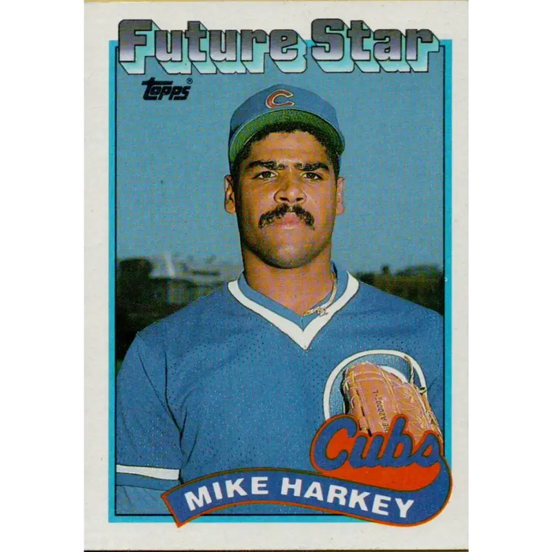1989 Topps #742 Mike Harkey FS NM-MT RC Rookie Chicago Cubs Baseball Card - Baseball Card Single