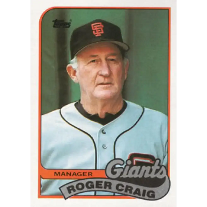 1989 Topps #744 Roger Craig MG NM-MT San Francisco Giants Baseball Card - Baseball Card Single