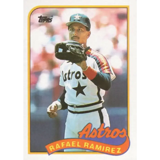 1989 Topps #749 Rafael Ramirez NM-MT Houston Astros Baseball Card - Baseball Card Single