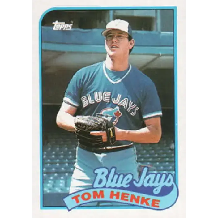 1989 Topps #75 Tom Henke NM-MT Toronto Blue Jays Baseball Card - Baseball Card Single