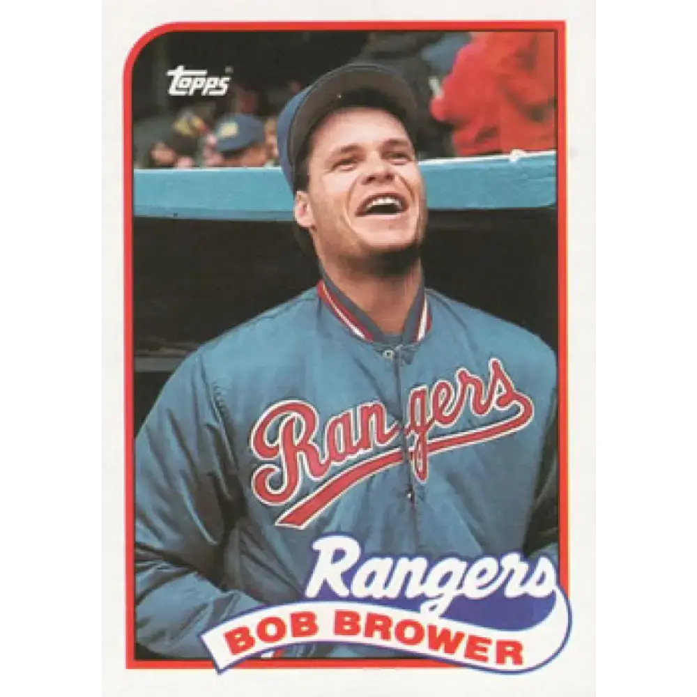 1989 Topps #754 Bob Brower NM-MT Texas Rangers Baseball Card - Baseball Card Single