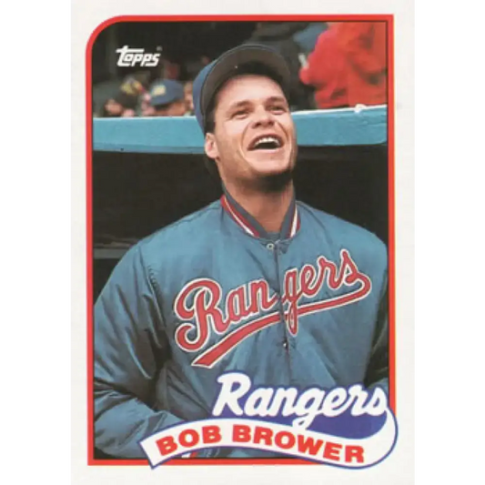 1989 Topps #754 Bob Brower NM-MT Texas Rangers Baseball Card - Baseball Card Single