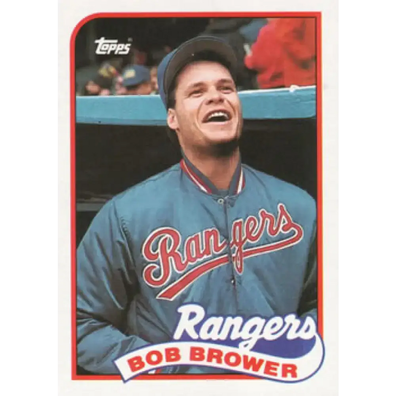 1989 Topps #754 Bob Brower NM-MT Texas Rangers Baseball Card - Baseball Card Single