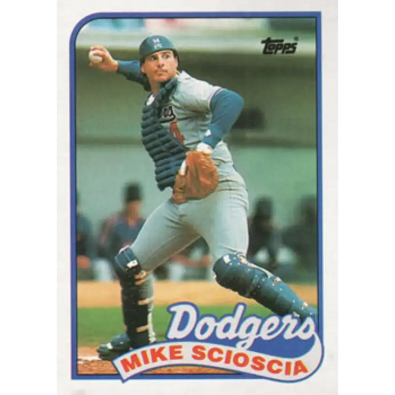 1989 Topps #755 Mike Scioscia NM-MT Los Angeles Dodgers Baseball Card - Baseball Card Single