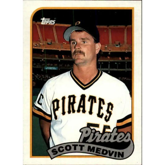 1989 Topps #756 Scott Medvin NM-MT RC Rookie Pittsburgh Pirates Baseball Card - Baseball Card Single