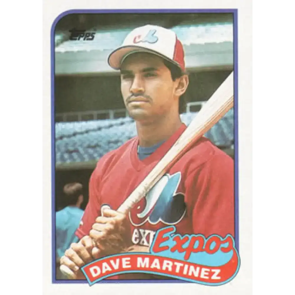 1989 Topps #763 Dave Martinez NM-MT Montreal Expos Baseball Card - Baseball Card Single