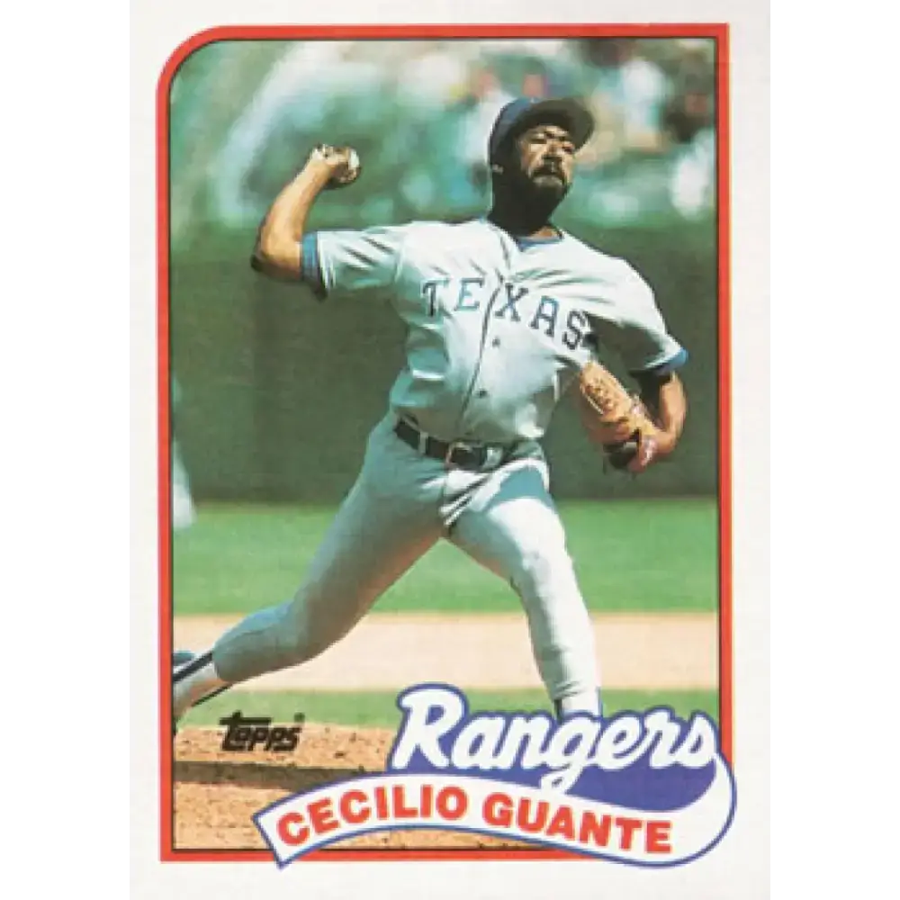 1989 Topps #766 Cecilio Guante NM-MT Texas Rangers Baseball Card - Baseball Card Single