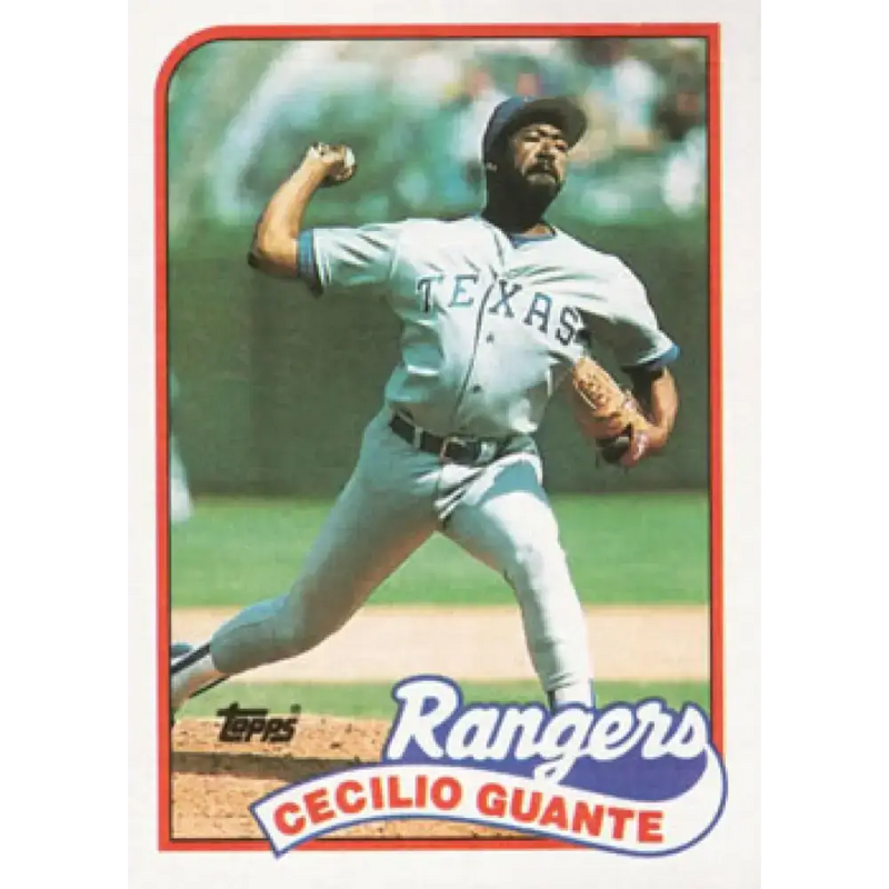 1989 Topps #766 Cecilio Guante NM-MT Texas Rangers Baseball Card - Baseball Card Single